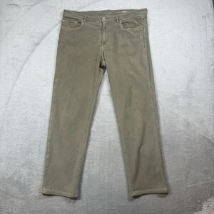Faherty Stretch Terry 5 Pocket Pants Mens Size 36 Green Modern Casual Comfort